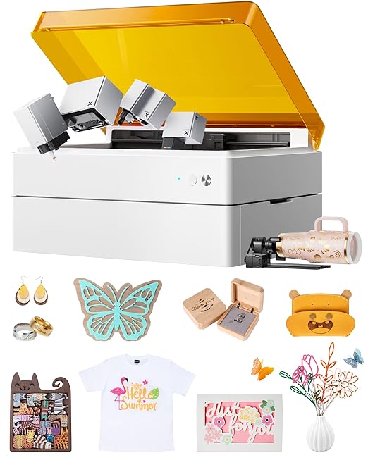 xTool M1 Ultra Laser Cutter and Engraver Machine, 4-in-1 Craft Machine with 10W (10000mW) Class I Laser Engraver, Inkjet Printing, Blade Cutting, Pen Drawing, Use on 1000+ Materials - Premium Bundle-DeskLoop Office