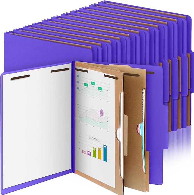 Skyygemm 24 Pcs Classification Folders Letter Size, 2 Pocket Dividers by Skyygemm