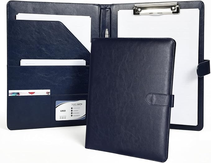 Professional Padfolio with Clipboard, Faux Leather Portfolio Folder Binder by Unknown
