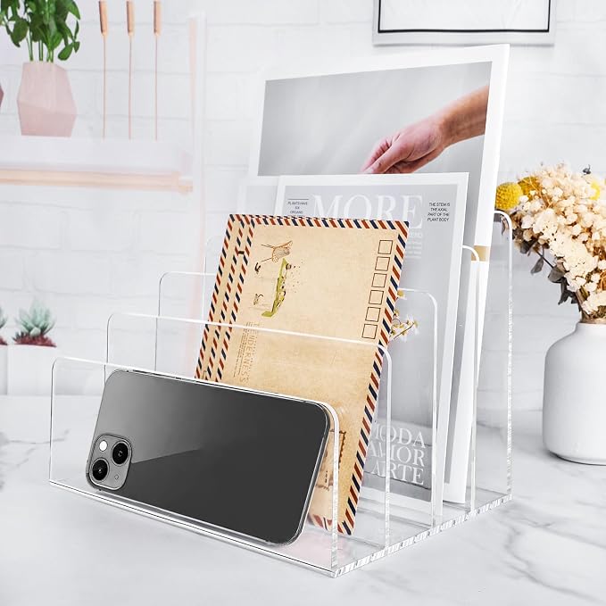 2PCS Clear Acrylic File Organizer - Image 4