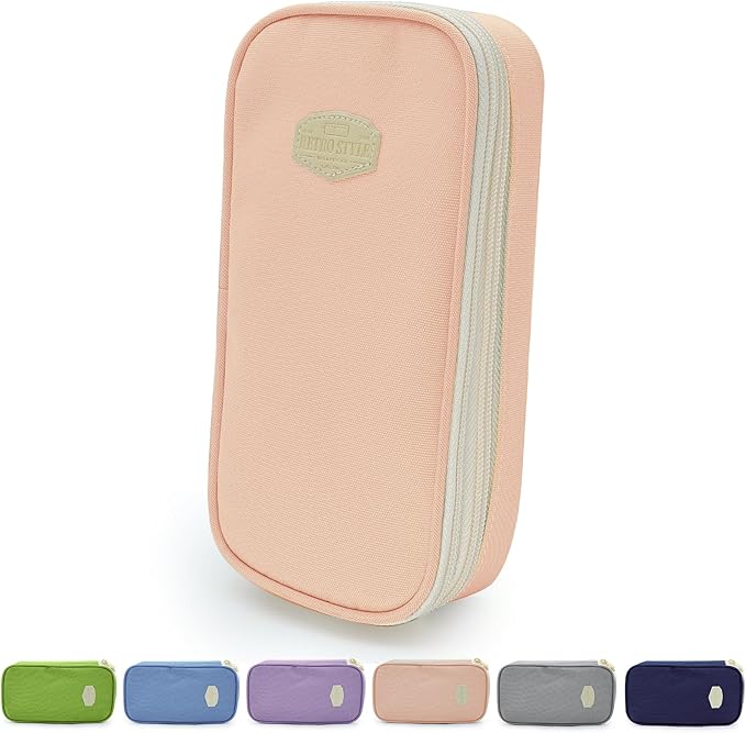 Large Capacity Pencil Case - Durable Zipper Aesthetic Pen Pouch, Big Storage Organizer for School, Office & Travel - Waterproof & Multi-Use (Pink)-DeskLoop Office