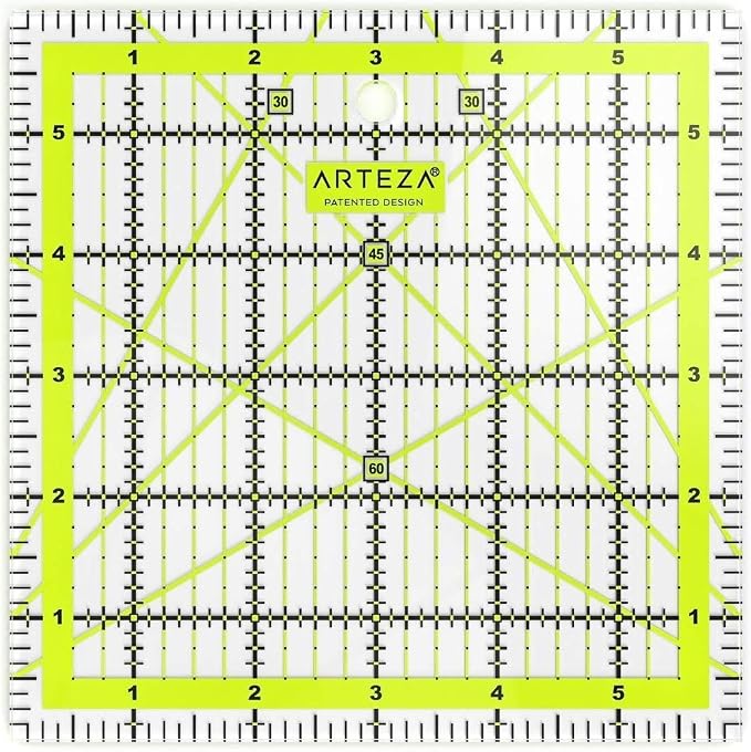 ARTEZA Quilting Rulers Set of 4, Acrylic Square Quilting Rulers - Image 5