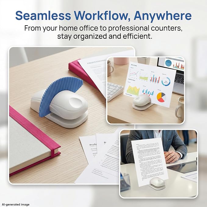 Paper Holder for Typing, Plastic Document Holder for Typing, Compact Paper - Image 5
