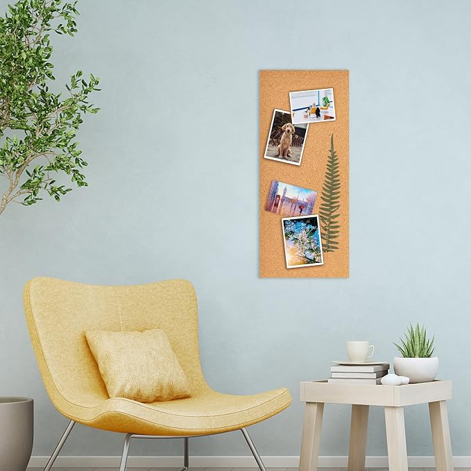 17x8 Cork Board Tiles Bulletin Board, 1/2" Thick Self-Adhesive Cork Boards - Image 6