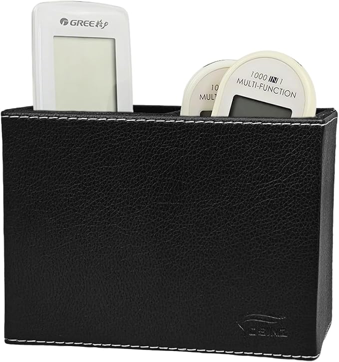 Black Pen Holder, Double Slots Leather Pencil Holder, Elegant Pen Holder - Image 6