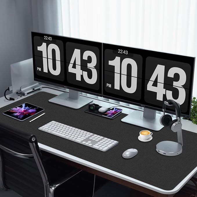 Large Desk Pad, 47.2" x 17" PU Leather Desk Mat - Image 5