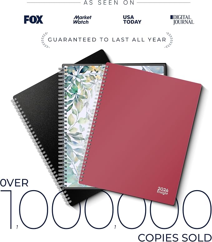 Ensight 2026 Appointment Book and Planner 6.5" x 8.5" Large Hourly Weekly Daily - Image 2