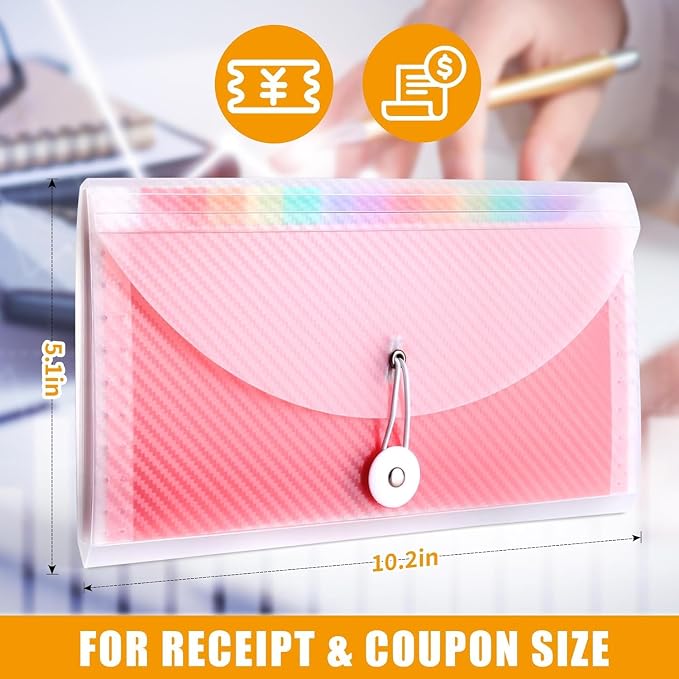2Pcs Receipt Coupon Organizer, 13 Pockets Small Accordion File Organizer - Image 2