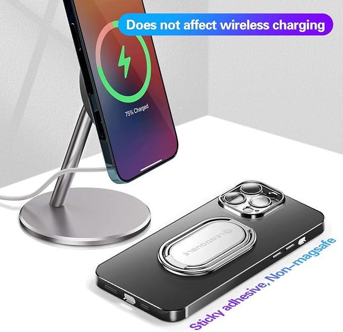 Foldable Cell Phone Stand for Desk, Adjustable Cellphone Ring Holder Finger - Image 6