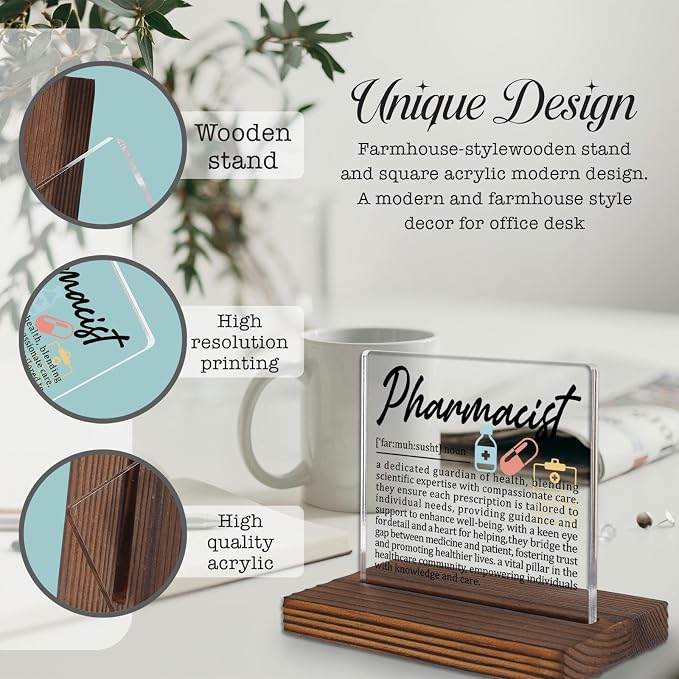 Pharmacist Gifts, Thank You Desk Sign - Image 3