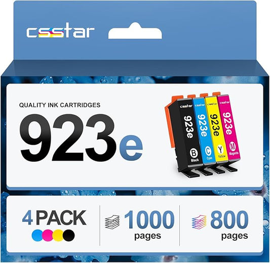 923e Ink cartridges Compatible Replacement for HP OfficeJet Pro 8120/ 8120e/ 8123/8130/ 8124e/ 8122e Printers(4 Pack, BK/C/M/Y)-DeskLoop Office