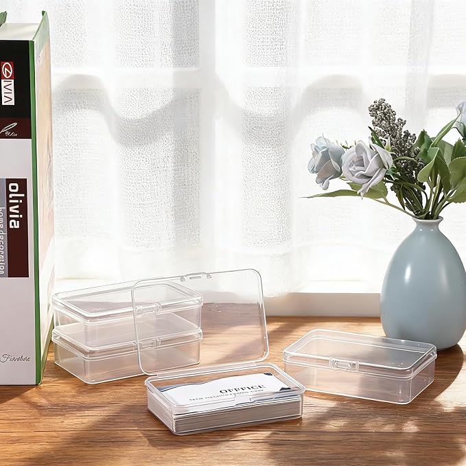 JUXYES 6 Pack Small Plastic Storage Containers Box - Image 9
