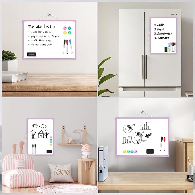 Purple Frame Small Dry Erase Board - Image 3