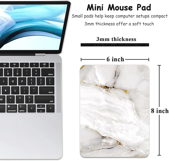 Dapesuom Small Mouse Pad, 6 x 8 Inch Thick Rubber Premium-Textured Non-Slip - Image 2