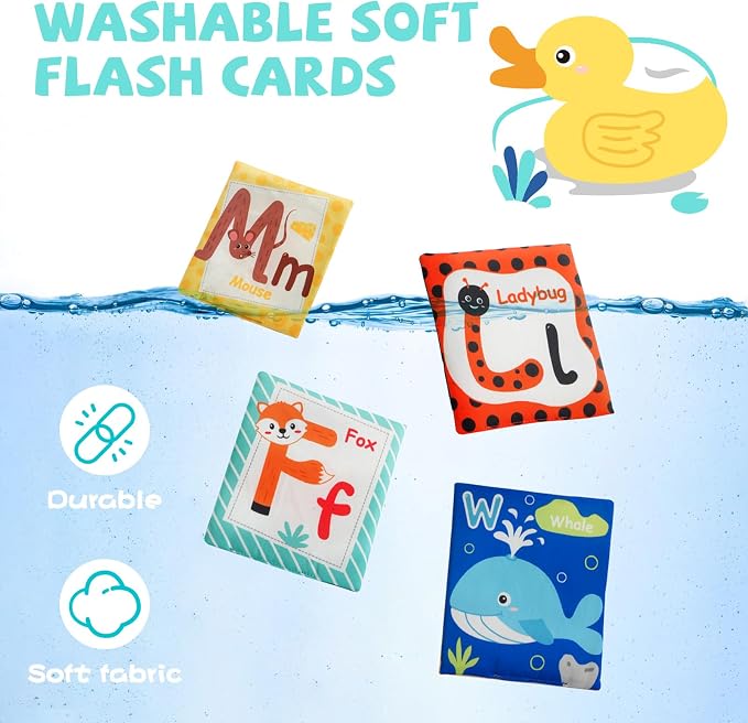 Jollybaby Reusable Soft Cloth ABC Alphabet/Letters Animal Flash Cards - Image 8