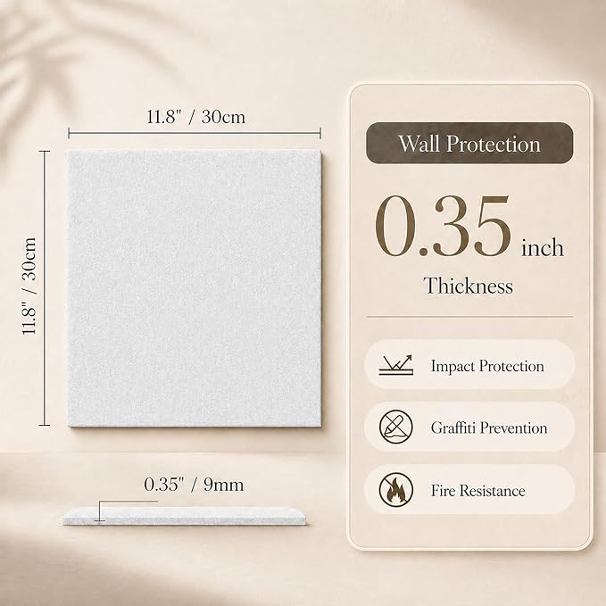 Felt Bulletin Board Tiles, Large Cork Board Alternative, 24 x 36 in | 0.35 in - Image 2