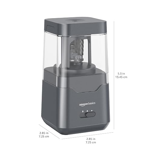 Amazon Basics Portable Electric Pencil Sharpener, Helical Blade, Auto Stop - Image 7