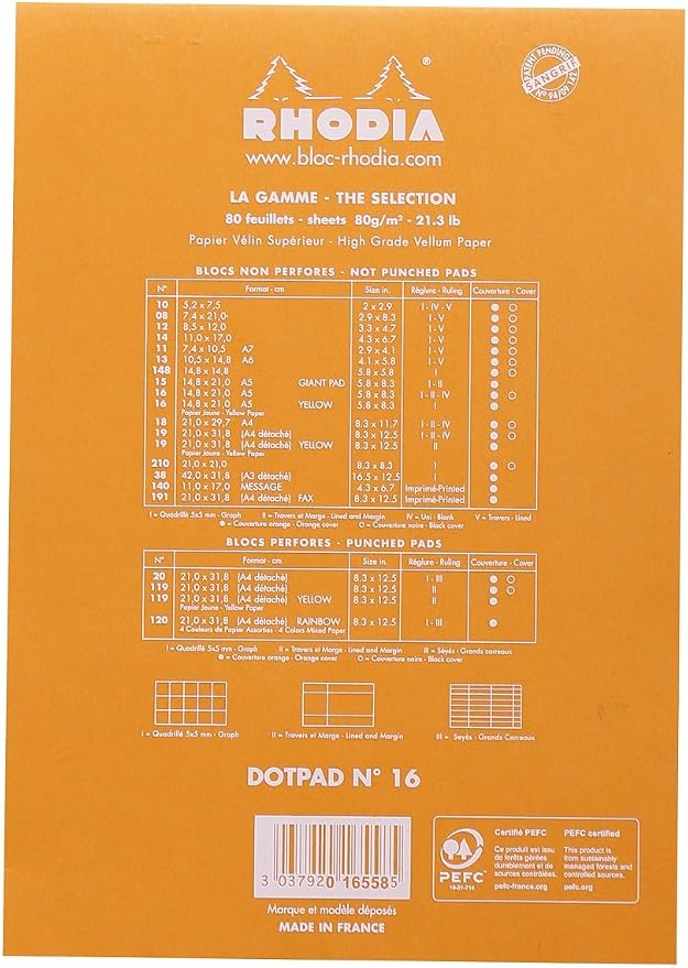 Rhodia Notepad, No16 A5, Dot - Image 3