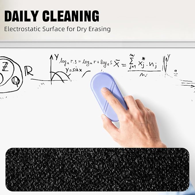 Dry Erase Board Eraser, Magnetic Detachable Whiteboard Eraser 2-Pack, Glass - Image 3