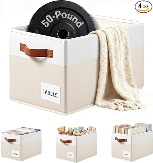 4 Pack Large Closet Storage Baskets by Criusia