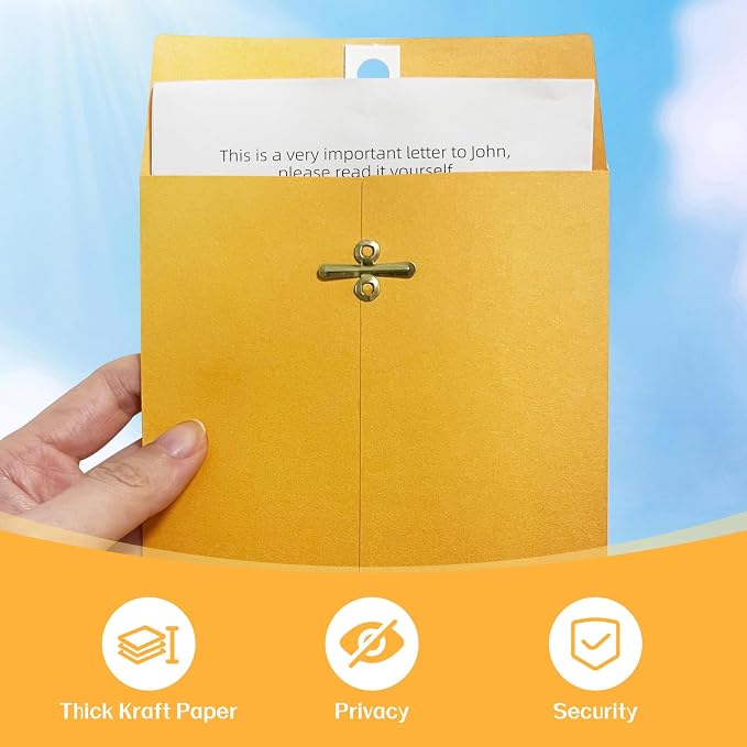 100 Pcs 5 x 7.5Inch Manilla Envelopes, Kraft Envelopes - Image 5