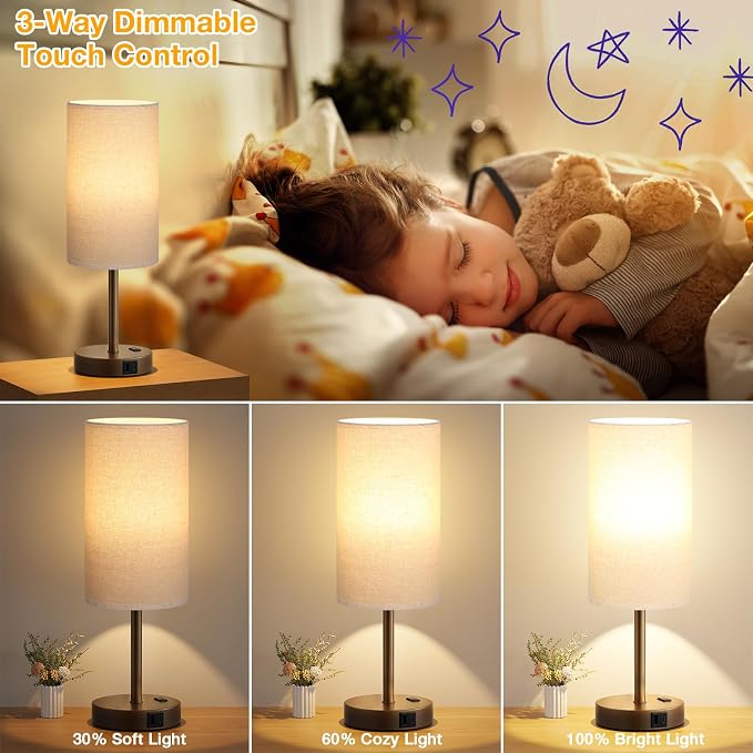 Dicoool Touch Bedside Table Lamp - Image 3