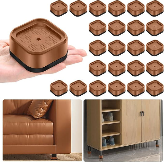 shouwuhho 24 Pack Furniture Risers Adjustable Bed Risers Heavy Duty Lifts by EnjoyLifeEnjoyHappiness