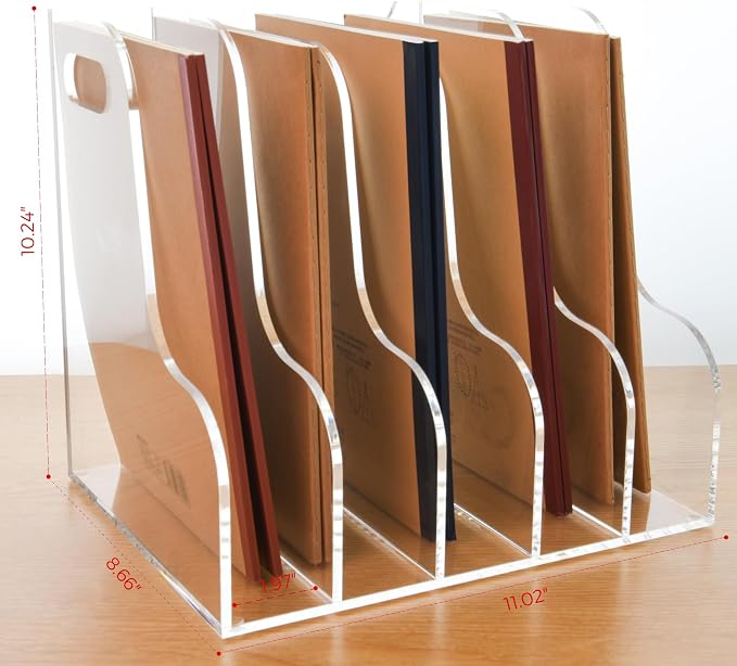 5 Vertical Compartments File Holder - Image 3