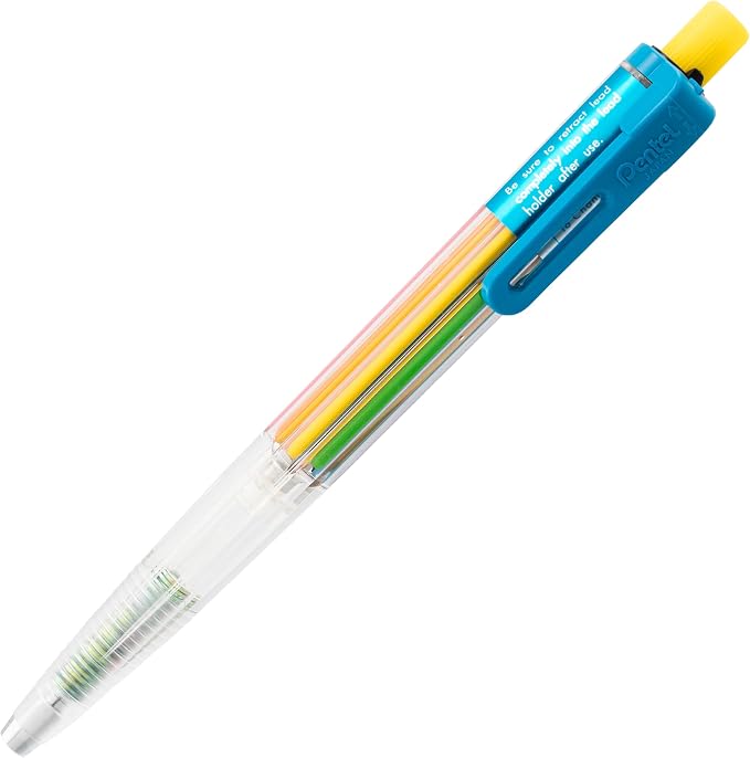 Pentel 8 Color Automatic Pencil Box Set, 8 Color Lead Refills and Sharpener - Image 4