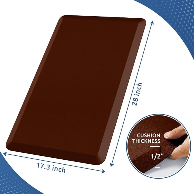 KitchenClouds Kitchen Mat Cushioned Anti Fatigue Rug 17.3"x28" Water Resistant - Image 2