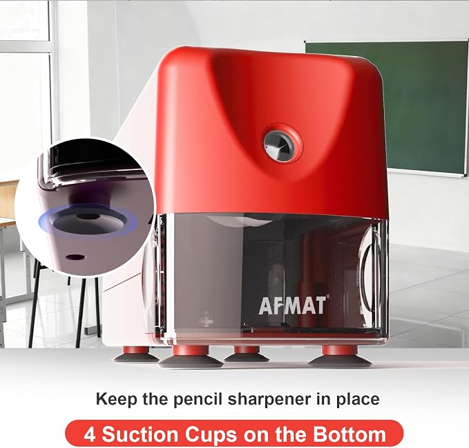 AFMAT Electric Pencil Sharpener, Cordless & Rechargeable, Heavy Duty Classroom - Image 7