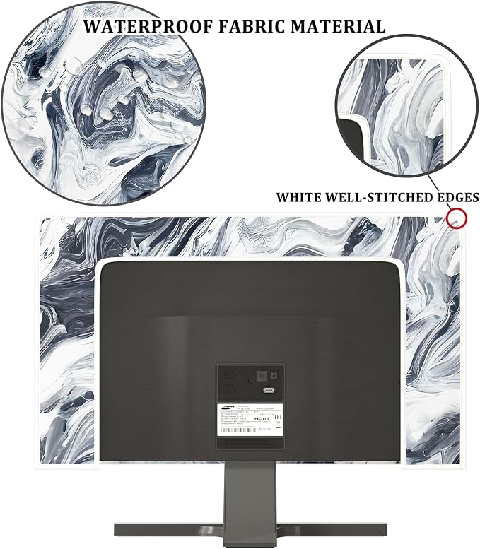 Baocicco Abstract Gray Marble Waterproof 37, 39 Inch Television Cover - Image 3