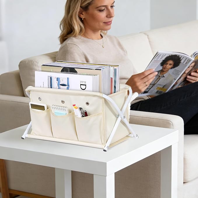 KEEGH Magazine Holder with 3 Pockets, Large Capacity Magazine Rack - Image 5