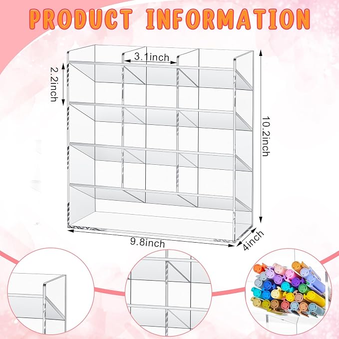 MotiMind Acrylic Pen Organizer Storage - Image 2