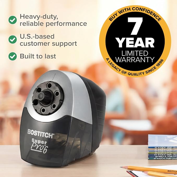 Bostitch Office SuperPro 6 Commercial Electric Pencil Sharpener, Heavy Duty - Image 9