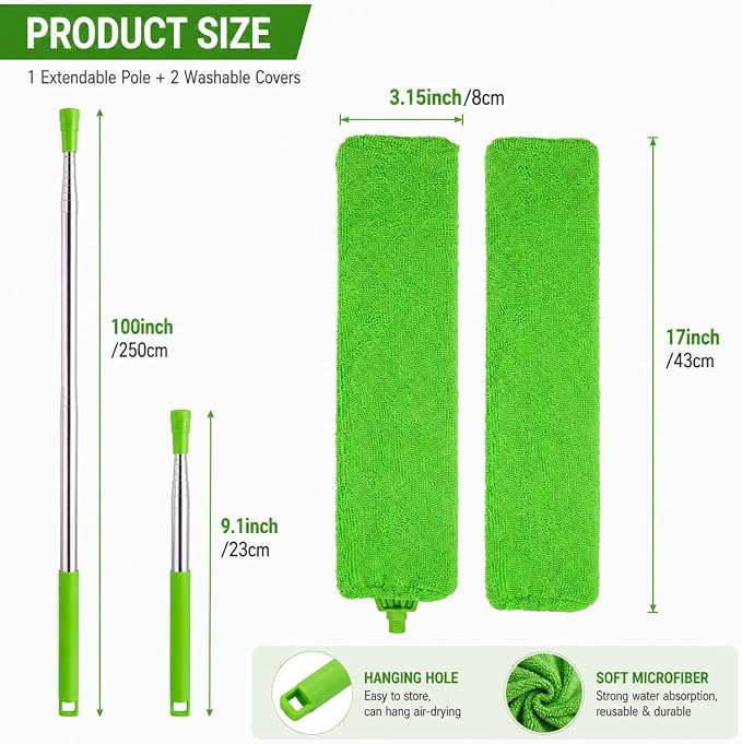 Retractable Gap Dust Cleaner Under Appliance Cleaning Tool, Flat Duster - Image 2