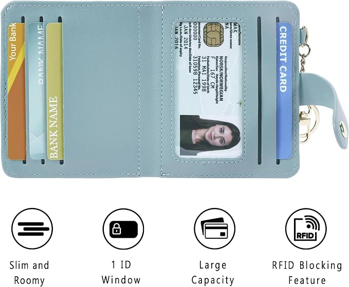 Airkit Small Wallet Women RFID, PU Leather Card Holder - Image 7