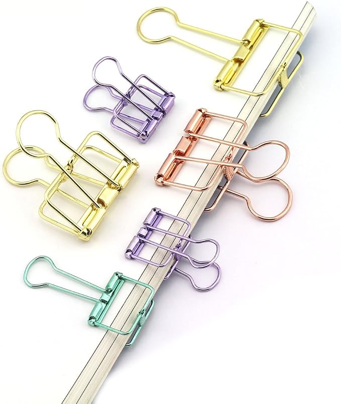 40-Pack Multi-purpose Metal Wire Binder Clip Set, - Image 3