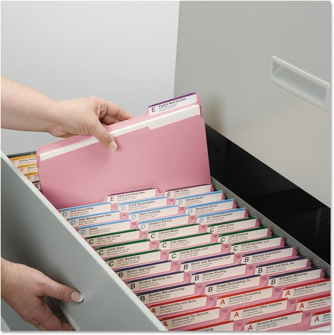 Smead File Folder, Reinforced 1/3-Cut Tab, Letter Size, 100 per Box - Image 7