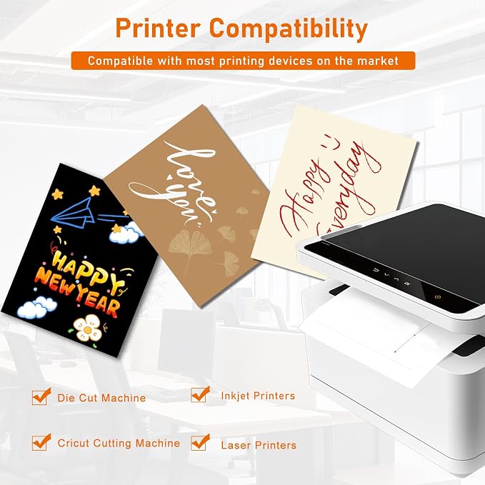 Guakicae 60 Sheets Black Cardstock 5 x 7 Heavyweight Paper, 300gsm/110lb - Image 5