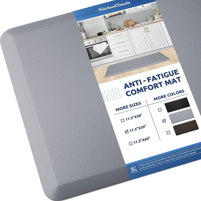 KitchenClouds Kitchen Mat Cushioned Anti Fatigue Kitchen Rug 17.3"x39" Water by KitchenClouds
