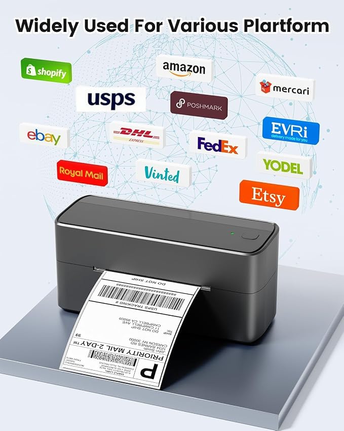 Phomemo Bluetooth Thermal Label Printer, 241BT 4X6 Wireless Shipping Label - Image 6