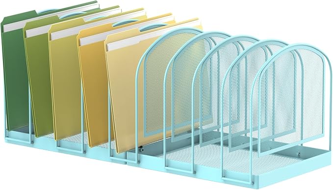 SUPEASY File Organizer 9-Section Mesh Desk Organizer, Upright File Organizer by SUPEASY