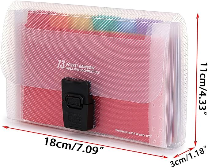 BTSKY 13 Pocket Accordian File Organizer- Plastic Wallet - Image 4
