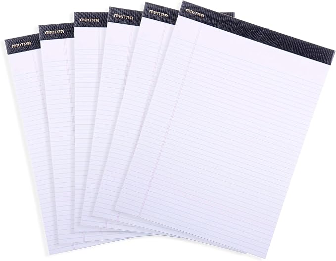 Mintra Office White Legal Pads – Ruled Notepads and Micro-Perforated Sheets - Image 2