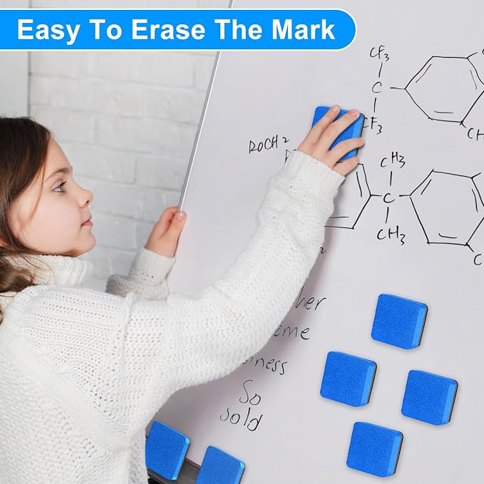 200 Packs Cube Dry Erase Eraser Bulk, Mini Magnetic Whiteboard Dry Erasers - Image 6
