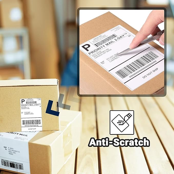 4x6 Thermal Labels, Shipping Address Label (Pack of 250 4x6 Roll Labels) - Compatible with JADENS, ASprink, Phomemo, Rollo, Zebra, Omezizy and Other Thermal Printers-DeskLoop Office