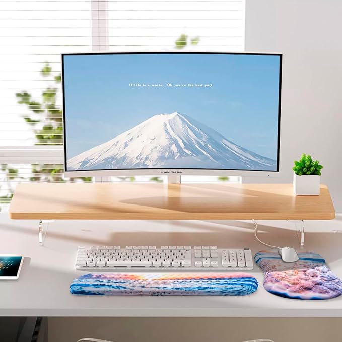 Mouse Pad Wrist Support, Laokiiy 2 in1 Keyboard Wrist Rest+ Ergonomic Mouse Pad - Image 6