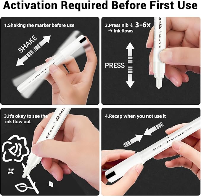 SFAIH Acrylic White Paint Pens - Image 7