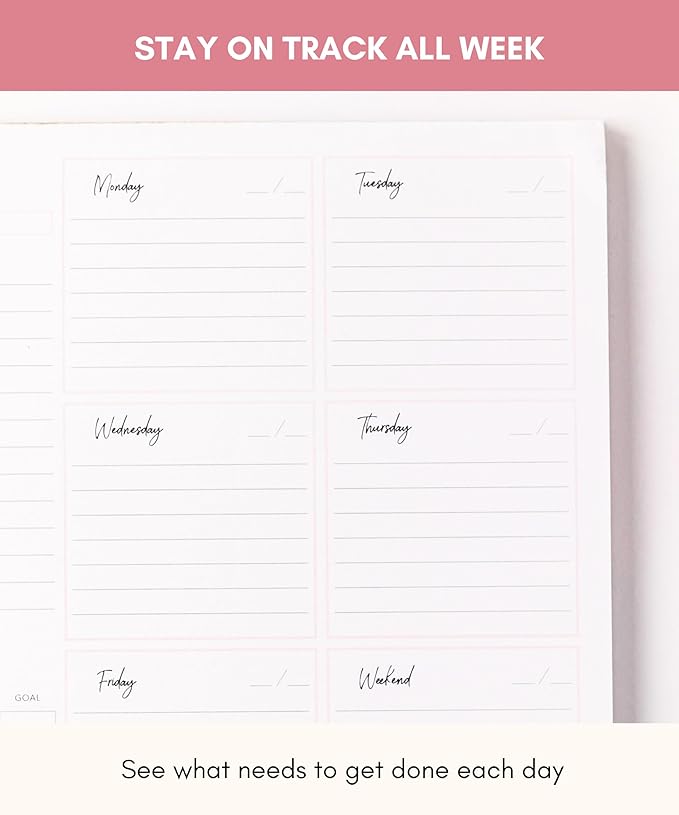Lamare Weekly Planner Notepad – Premium Undated Weekly To Do List Notepad - Image 5